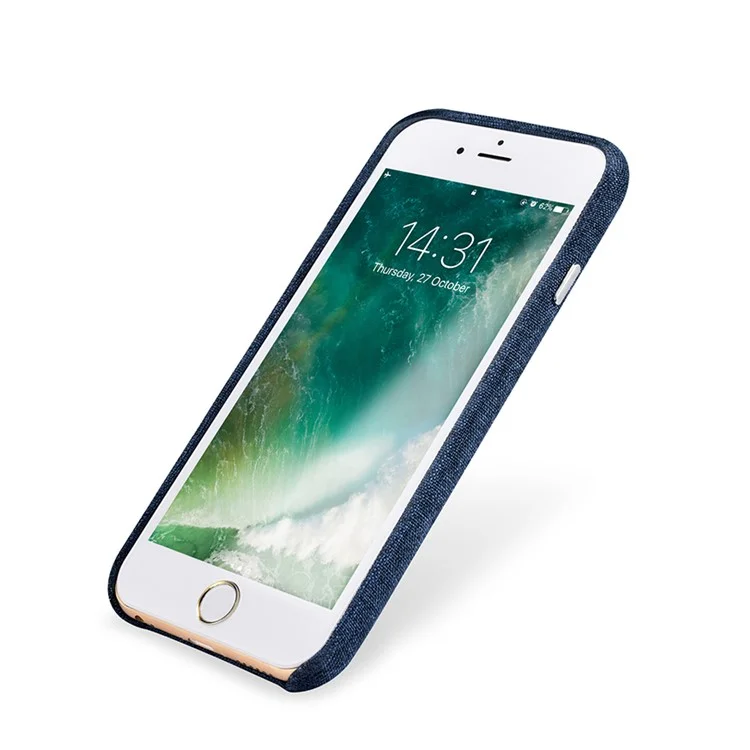 XOOMZ for iPhone 6S Plus /6 Plus 5.5 inch Cloth Texture PU Leather Coated PC Mobile Casing - Blue