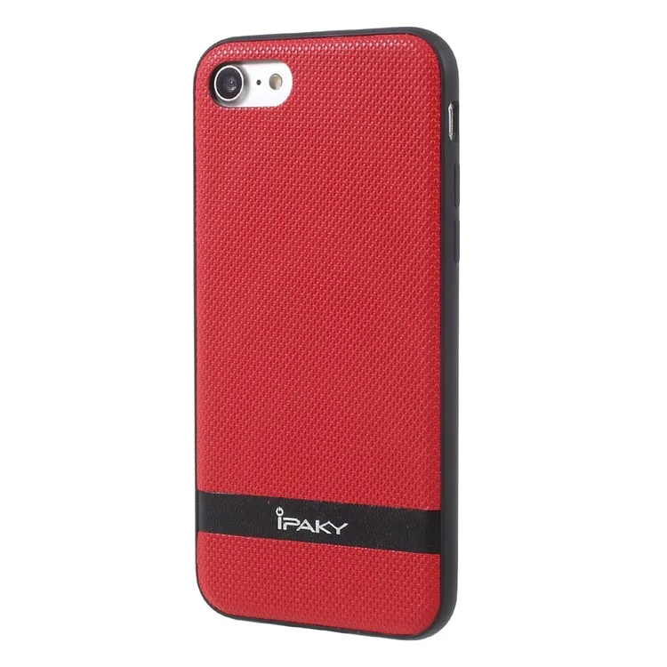 IPAKY PC Back and TPU Frame Hybrid Cover foriPhone 8 / 7 4.7 inch - Red