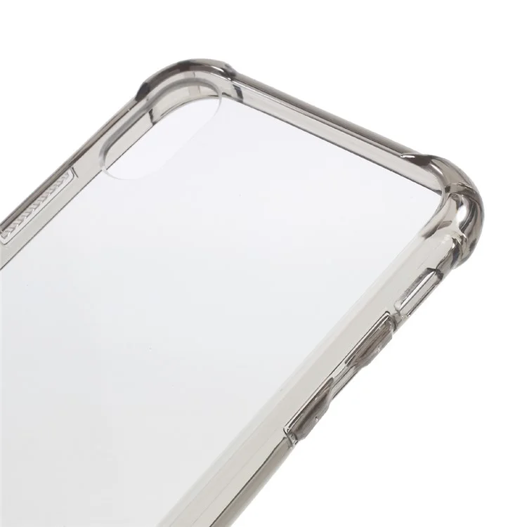 Clear Acrylic Back + Soft TPU Edge Hybrid Phone Case for iPhone X 5.8 inch - Black