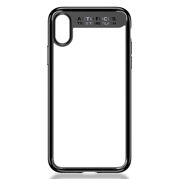 USAMS Mant Series Phone Case for iPhone X 5.8 inch (Clear PC + Soft TPU Edges) - Black