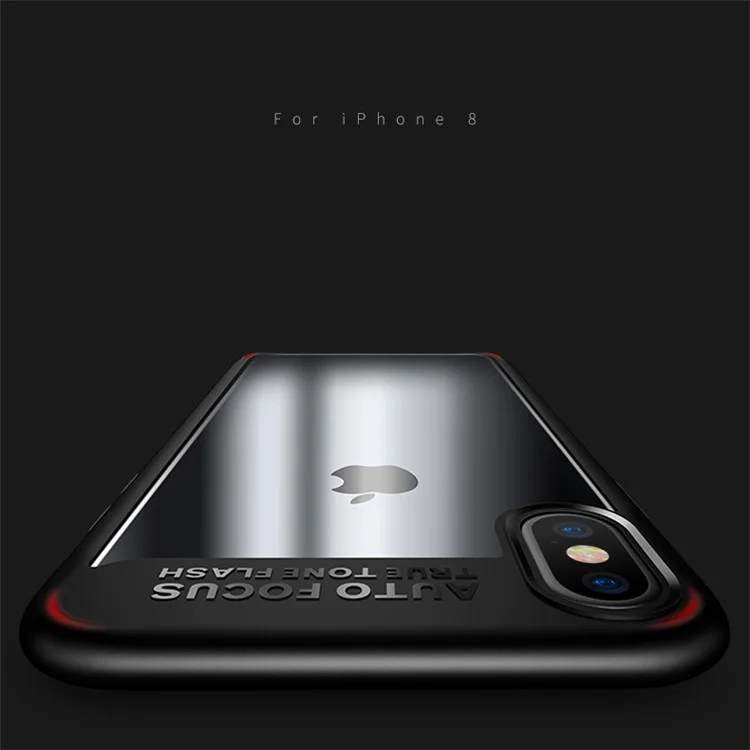 USAMS Mant Series Phone Case for iPhone X 5.8 inch (Clear PC + Soft TPU Edges) - Black