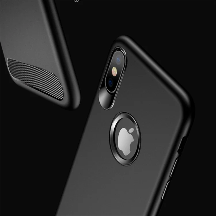 USAMS Muze Series Anti-fingerprint Soft Matte TPU Back Case for iPhone X/10 5.8 inch - Black