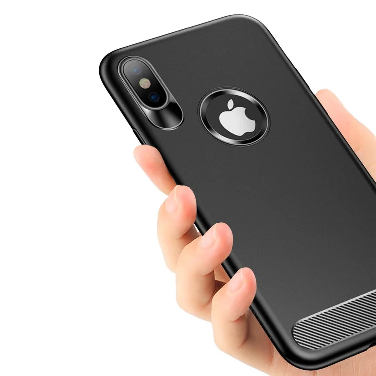 USAMS Muze Series Anti-fingerprint Soft Matte TPU Back Case for iPhone X/10 5.8 inch - Black