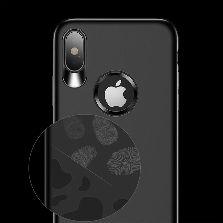 USAMS Muze Series Anti-fingerprint Soft Matte TPU Back Case for iPhone X/10 5.8 inch - Black