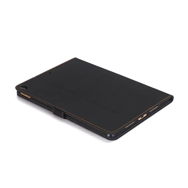 For iPad Pro 10.5-inch (2017) Retro Matte Flip Stand Leather Smart Case Cover - Black
