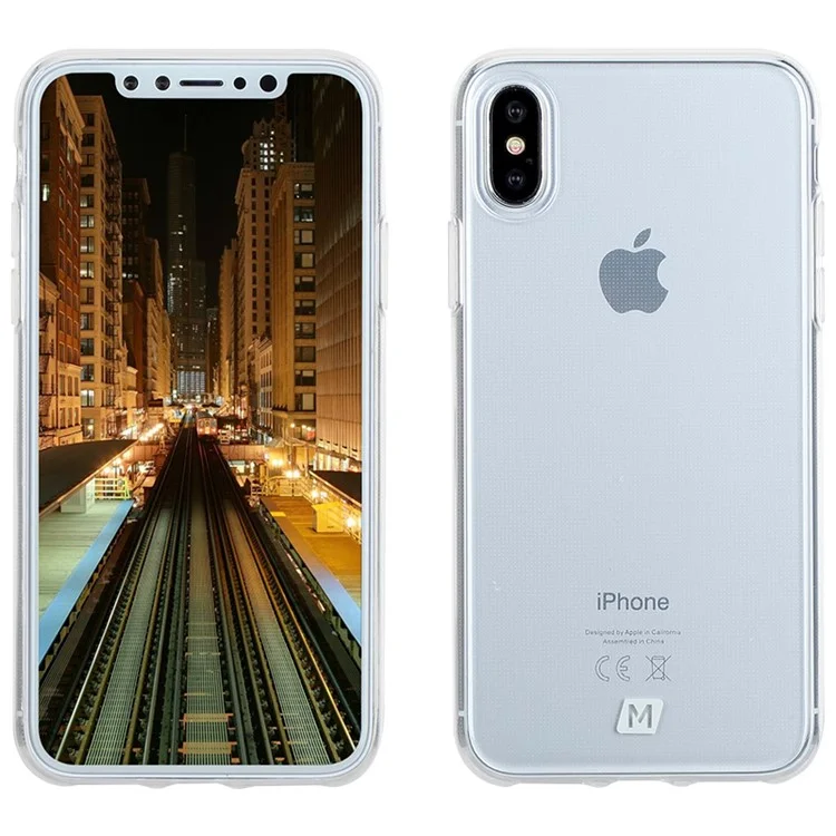 MOMAX Yolk Case for iPhone X 5.8 inch Crystal Clear PC Hard Cover - Transparent