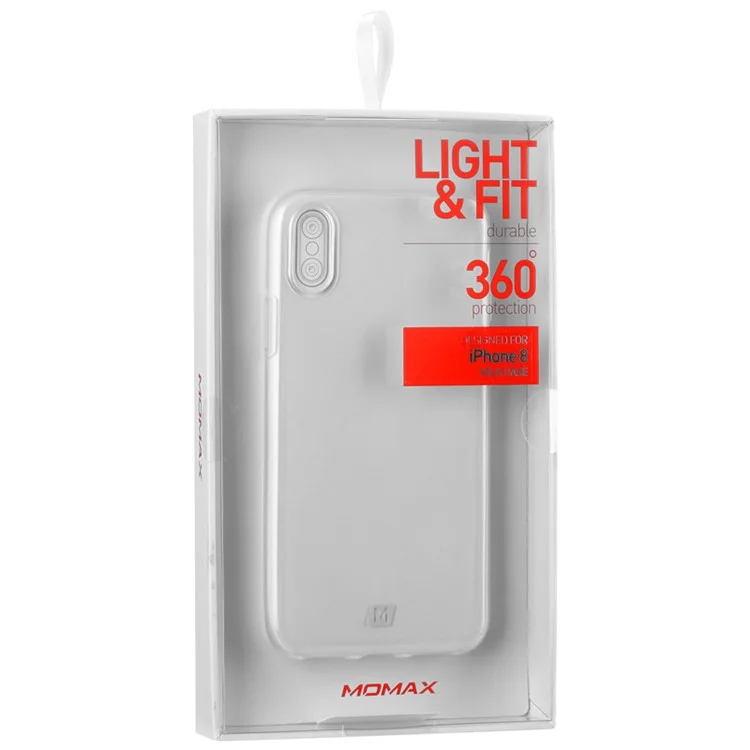 MOMAX Yolk Case for iPhone X 5.8 inch Crystal Clear PC Hard Cover - Transparent