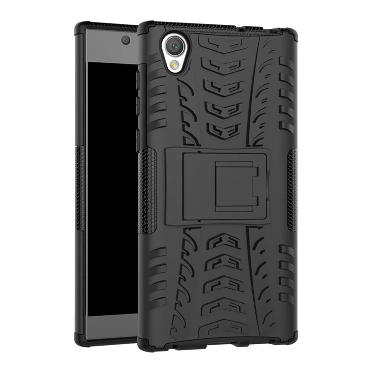 Anti-slip PC + TPU Hybrid Case with Kickstand for Sony Xperia L1 - Black