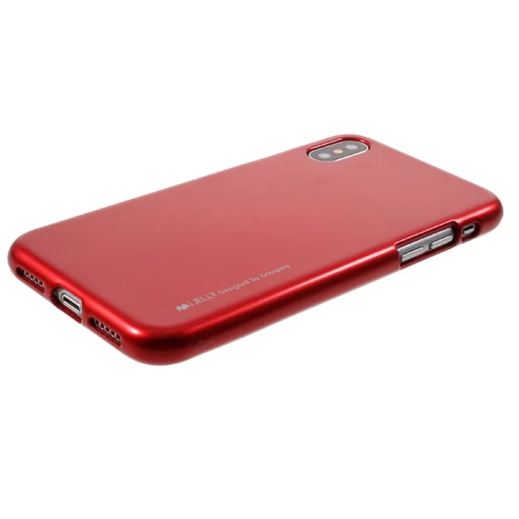 MERCURY GOOSPERY i JELLY Metallic Soft TPU Case for Apple iPhone X/Ten 5.8 inch - Red