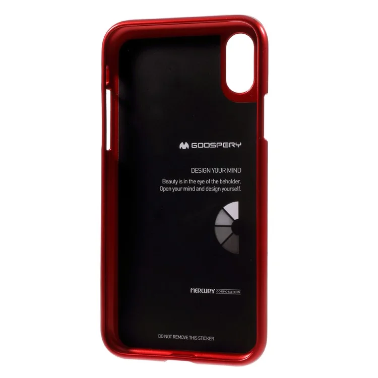 MERCURY GOOSPERY i JELLY Metallic Soft TPU Case for Apple iPhone X/Ten 5.8 inch - Red