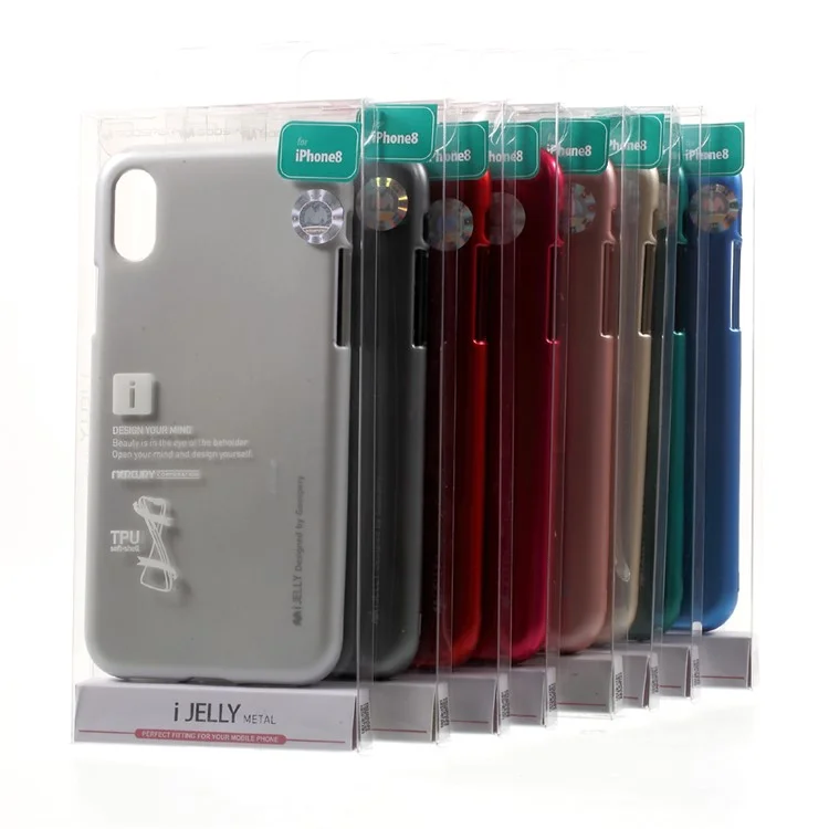 MERCURY GOOSPERY i JELLY Metallic Soft TPU Case for Apple iPhone X/Ten 5.8 inch - Red