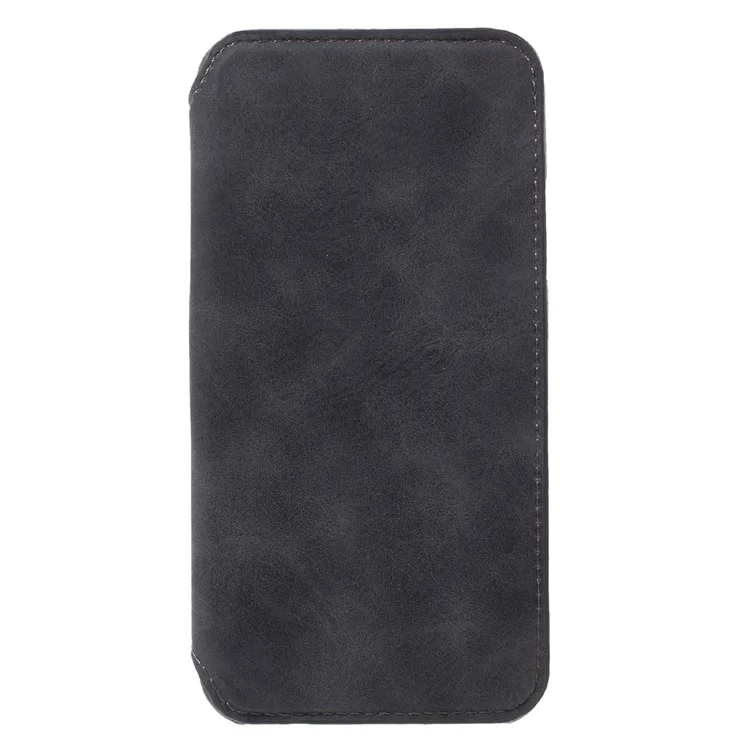 PU Leather Folio Flip Wallet Shell for iPhone X 5.8 inch - Black