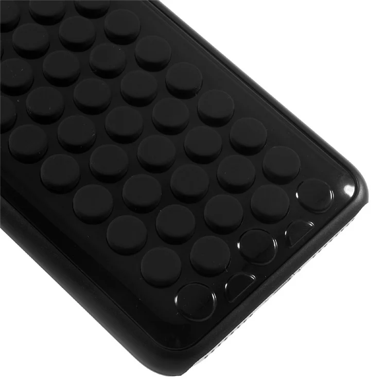 For iPhone 8 Plus / 7 Plus Silicone Bubble Wrap Pop Case PC Mobile Cover - Black