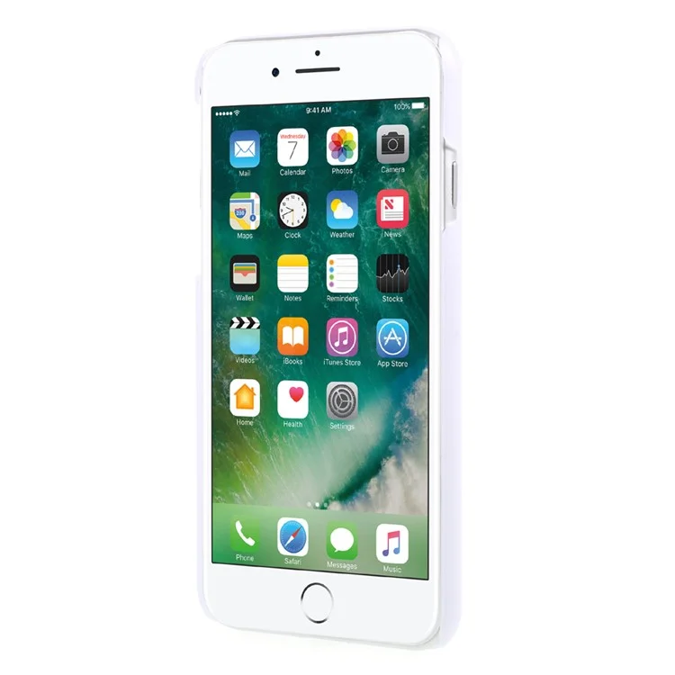 Silicone Bubble Wrap Pop Case PC Hard Shell for iPhone 8 / 7 4.7 inch - White