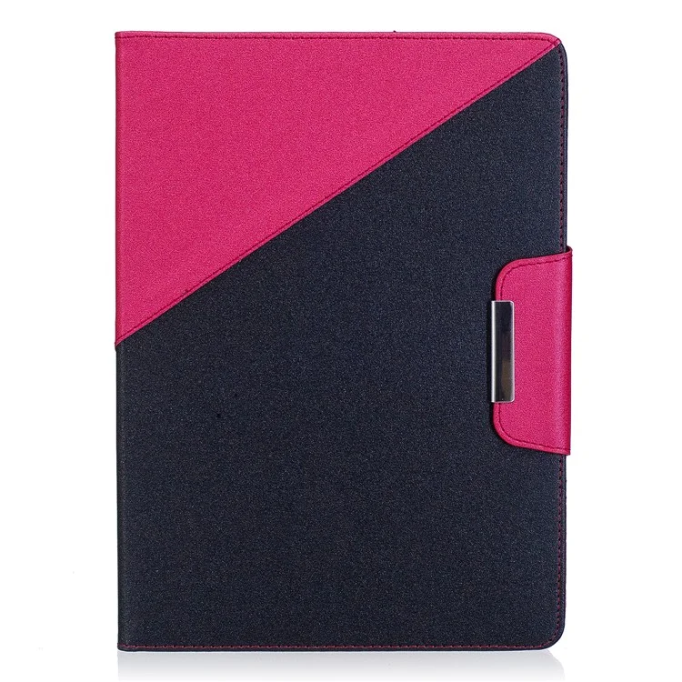Bi-color Auto Wake & Sleep Wallet Leather Stand Tablet Case for iPad Pro 9.7 inch (2016) - Rose / Black