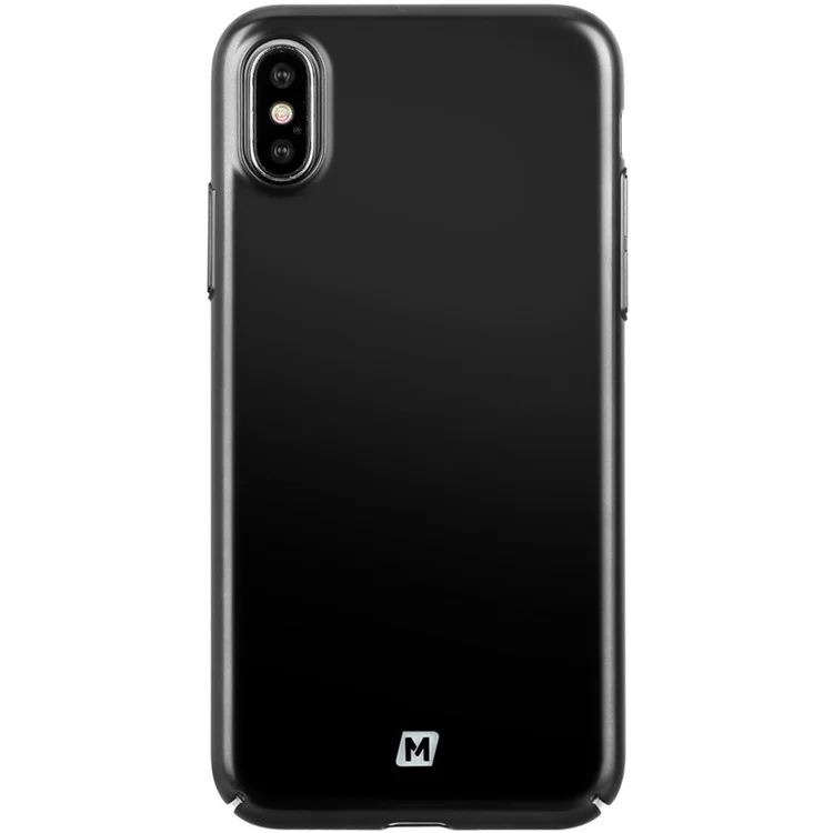 MOMAX Plating PC Wrapped Hard Case with Kickstand for iPhone X 5.8 inch - Black