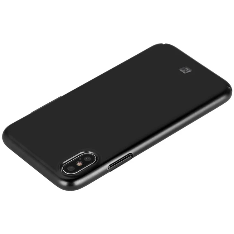 MOMAX Plating PC Wrapped Hard Case with Kickstand for iPhone X 5.8 inch - Black