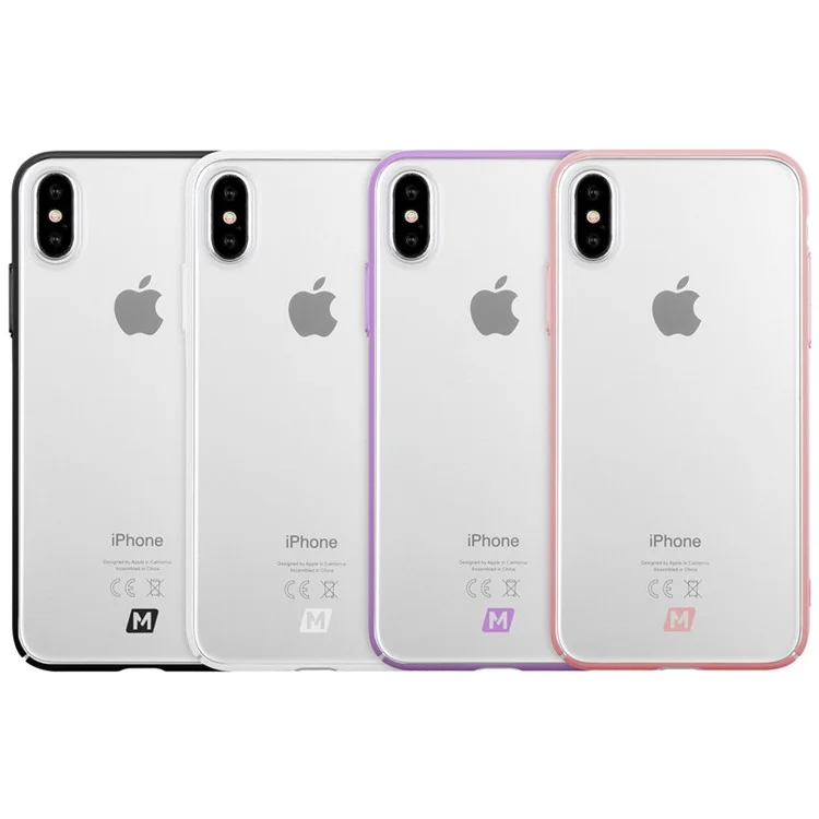 MOMAX for iPhone X 5.8 inch Crystal Clear PC Hard Case with Kickstand - Black