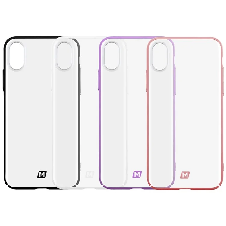 MOMAX for iPhone X 5.8 inch Crystal Clear PC Hard Case with Kickstand - Black