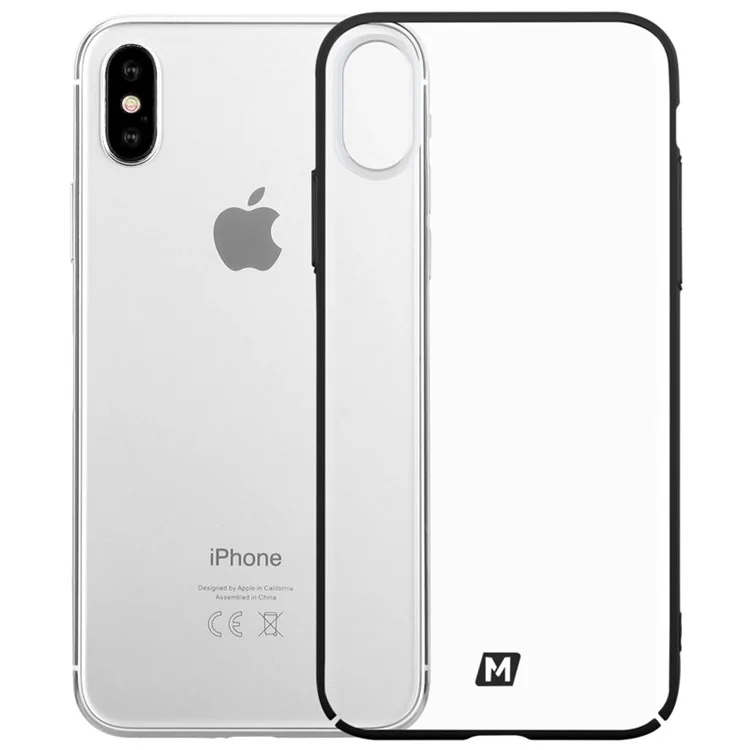 MOMAX for iPhone X 5.8 inch Crystal Clear PC Hard Case with Kickstand - Black