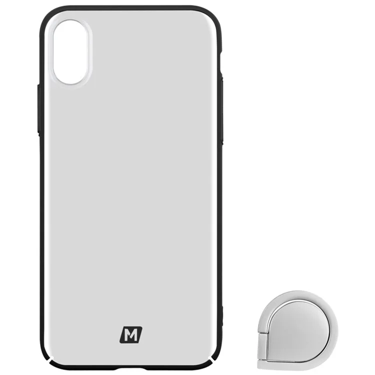 MOMAX for iPhone X 5.8 inch Crystal Clear PC Hard Case with Kickstand - Black