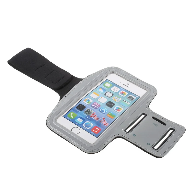 5.5-inch Gym Running Jogging Sports Armband Shell for iPhone XS Max /8 Plus / 7 Plus / 6s Plus / 6 Plus 5.5 inch - Silver Color