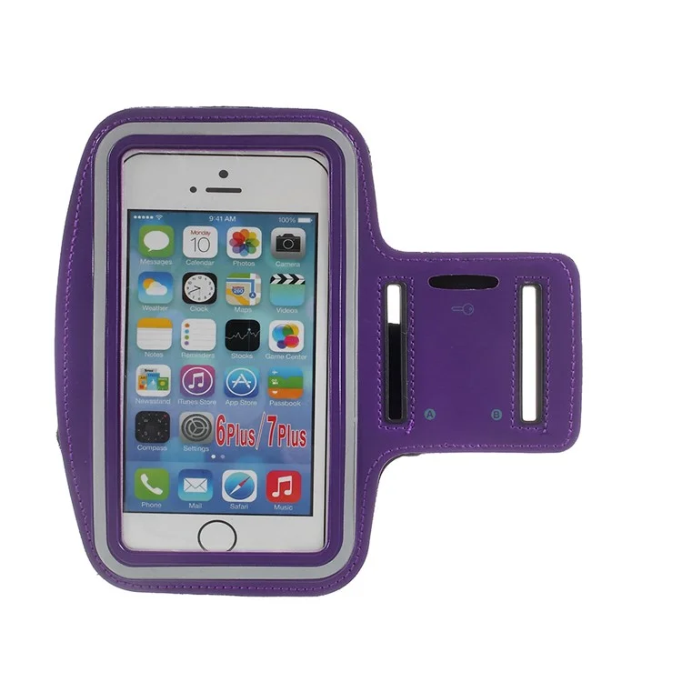 5.5-inch Running Gym Jogging Sports Armband Case for iPhone XS Max /8 Plus / 7 Plus / 6s Plus / 6 Plus 5.5 inch - Purple