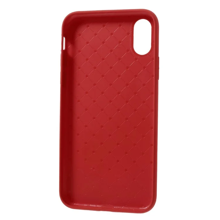 MUTURAL Soft Liquid Silicone Shell Case for iPhone X (Ten) - Red