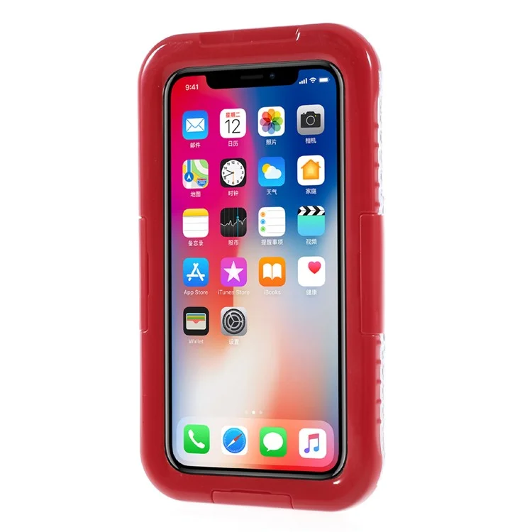 IP68 Waterproof Snow-proof Dirt-proof Cover for iPhone X / XS 5.8 inch - Red