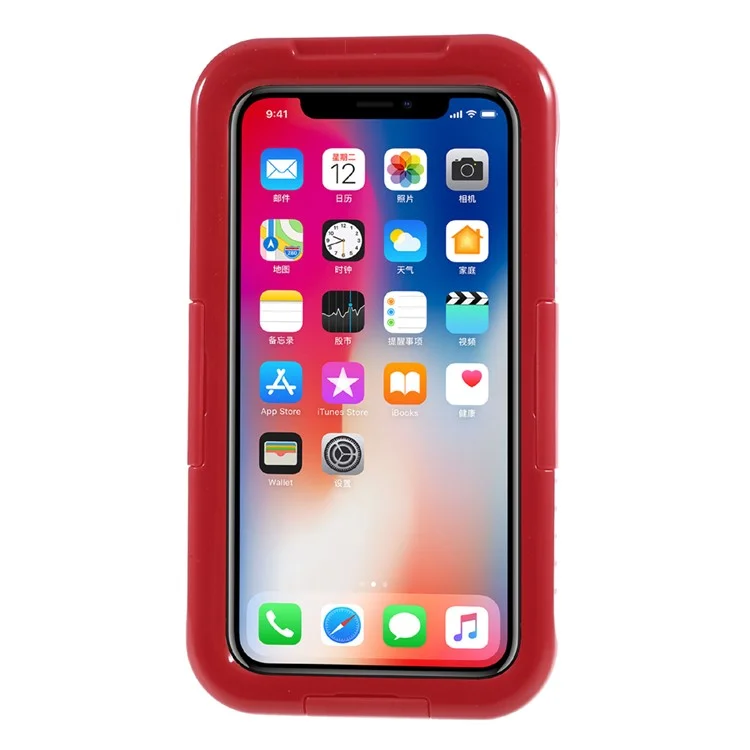 IP68 Waterproof Snow-proof Dirt-proof Cover for iPhone X / XS 5.8 inch - Red