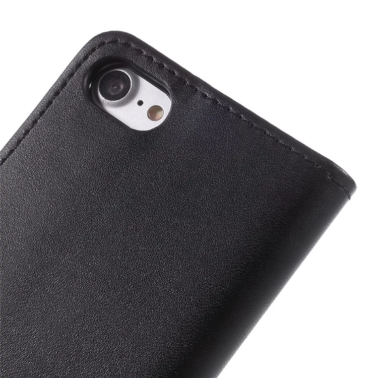 PU Leather Wallet Stand Cell Phone Case for iPhone 8 / 7 4.7 inch - Black