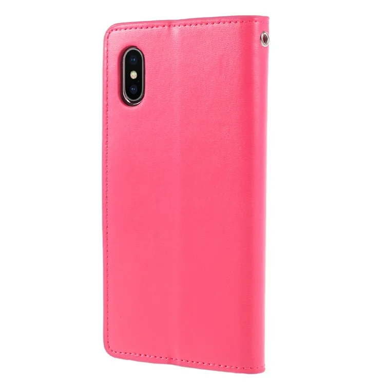 MERCURY GOOSPERY Sonata Diary Leather Wallet Case for iPhone X/10 5.8 inch - Rose