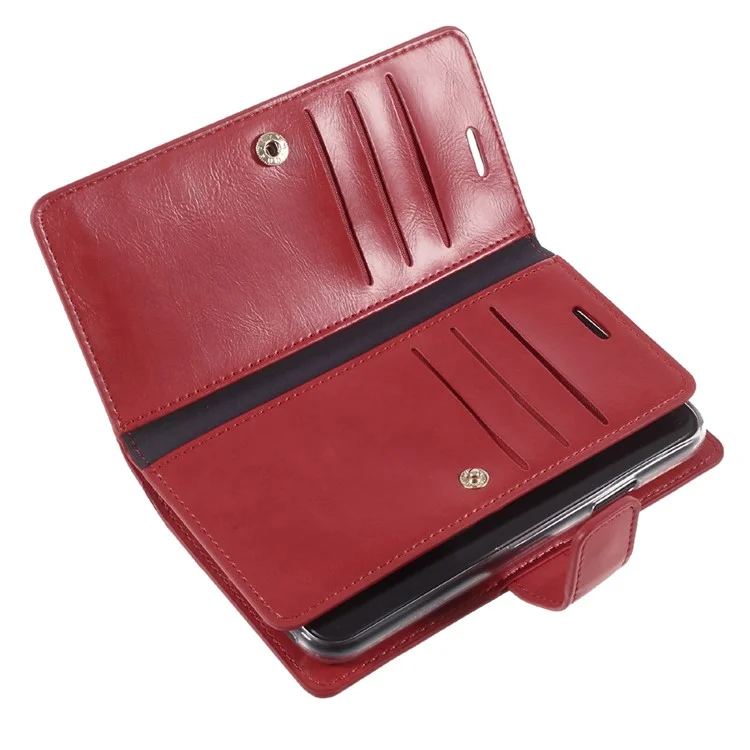 MERCURY GOOSPERY Mansoor Wallet Crazy Horse Diary Leather Case for iPhone X - Red