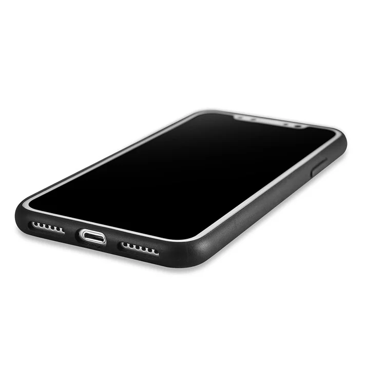XOOMZ Rivet Decorated PU Leather Back Casing for iPhone X - Black