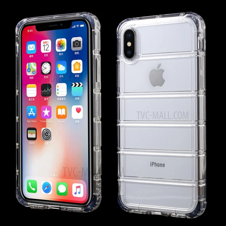 WUW Crystal Clear TPU Drop-proof Protective Case for iPhone X/10 5.8 inch - Transparent