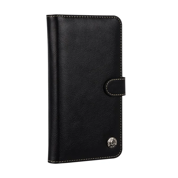 WUW Leather Flip Stand Case with Card Slot for iPhone 8 / 7 4.7 inch - Black
