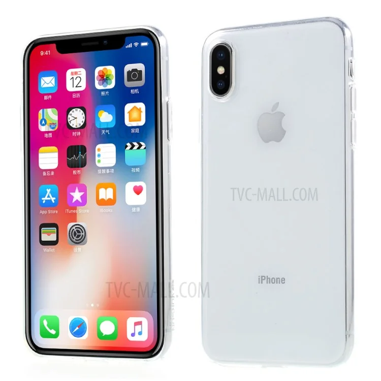 VORSON Transparent Soft TPU Back Mobile Phone Case for iPhone X 5.8 inch
