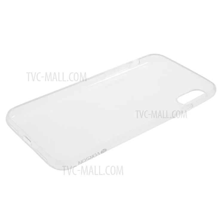 VORSON Transparent Soft TPU Back Mobile Phone Case for iPhone X 5.8 inch