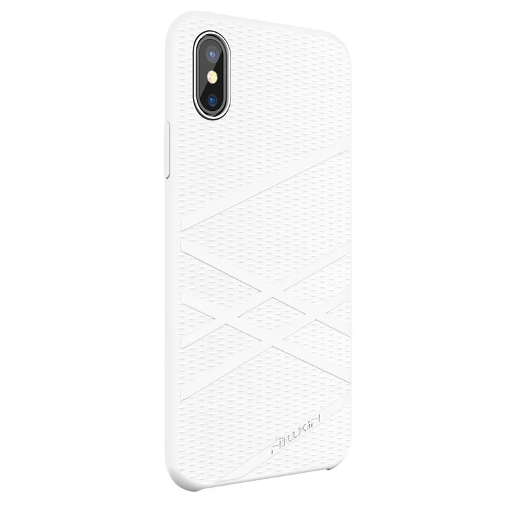 NILLKIN Flex Series Liquid Silicone PC Hybrid Cover for iPhone X (Ten) - White