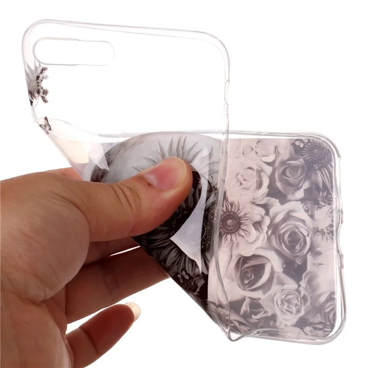 Pattern Printing IMD TPU Back Case for iPhone 8 Plus / 7 Plus - Cool Skull