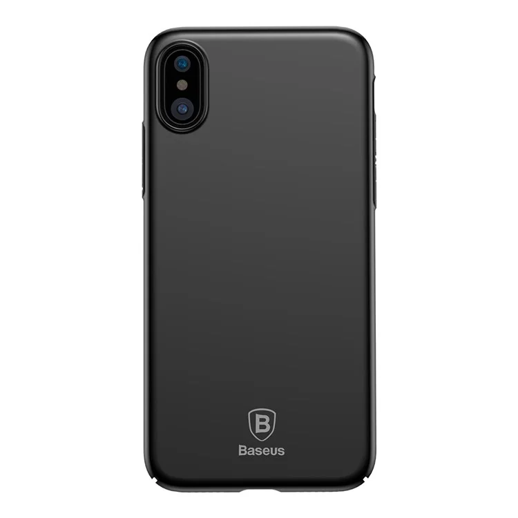 BASEUS Ultra-thin Matte Finish Hard Plastic Case for iPhone X - Black