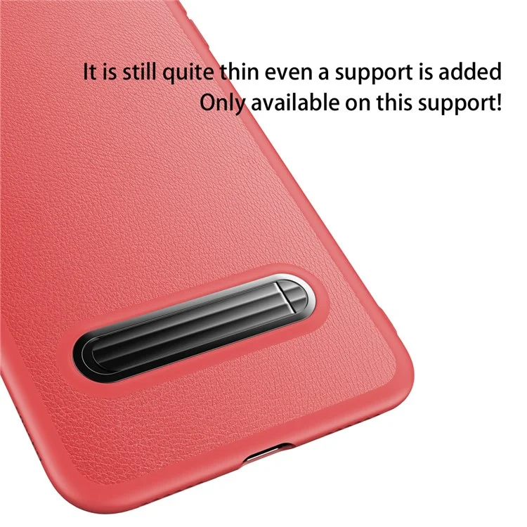 BASEUS Leather Coated Metal Kickstand TPU Back Case for iPhone 8 / 7 4.7 inch - Red