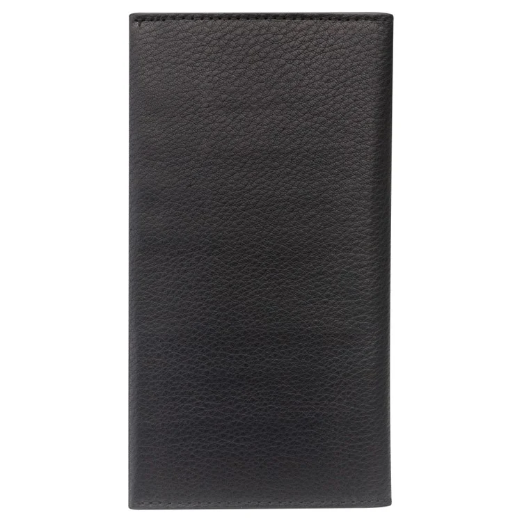 QIALINO Cowhide Leather Pouch Wallet Phone Case for iPhone X - Black