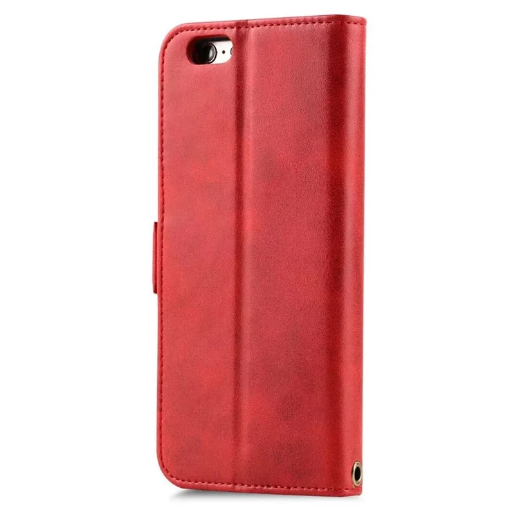 LC.IMEEKE Detachable 2-in-1 PU Leather Wallet Cover + TPU Back Cover with Stand for iPhone 6s Plus/6 Plus 5.5 inch - Red