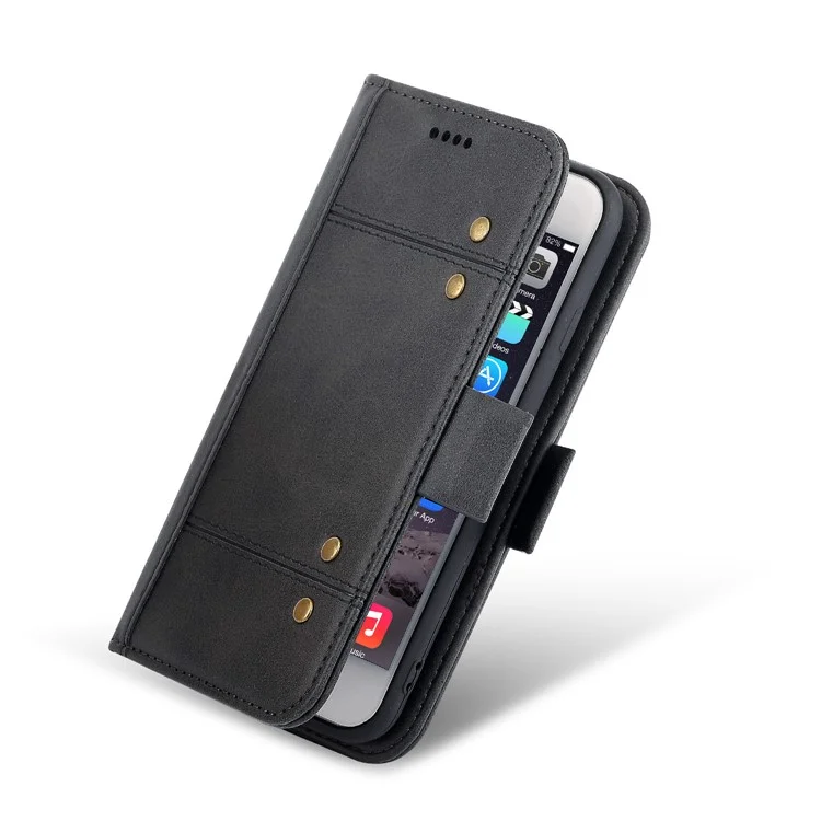 LC.IMEEKE Detachable 2-in-1 PU Leather Wallet Stand Mobile Phone Shell for iPhone 8/7 4.7 inch - Black