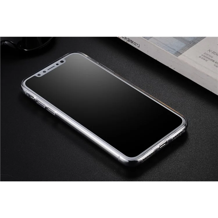 SULADA 3D Diamond Pattern Glittery TPU Case for iPhone X - White
