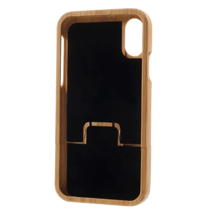 Detachable Natural Wood Phone Back Case for iPhone X (Ten) - Beige