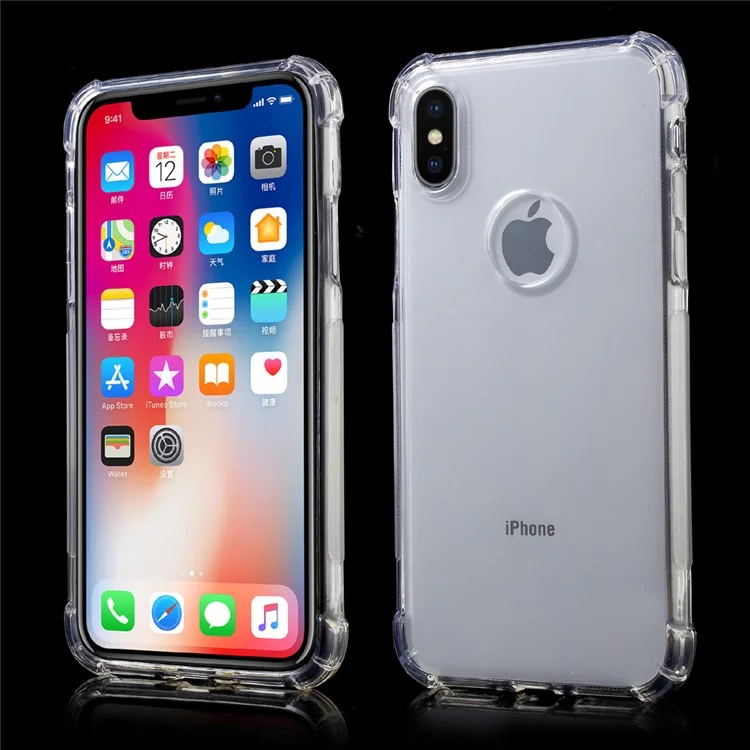 Crystal Clear Shockproof TPU Gel Case Mobile Phone Case for iPhone X/10 5.8 inch