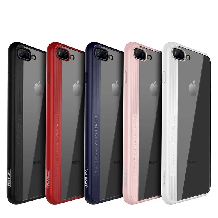 JOYROOM Phantom Series Acrylic + TPU Mobile Phone Cover for iPhone 8 Plus / 7 Plus 5.5 inch - White