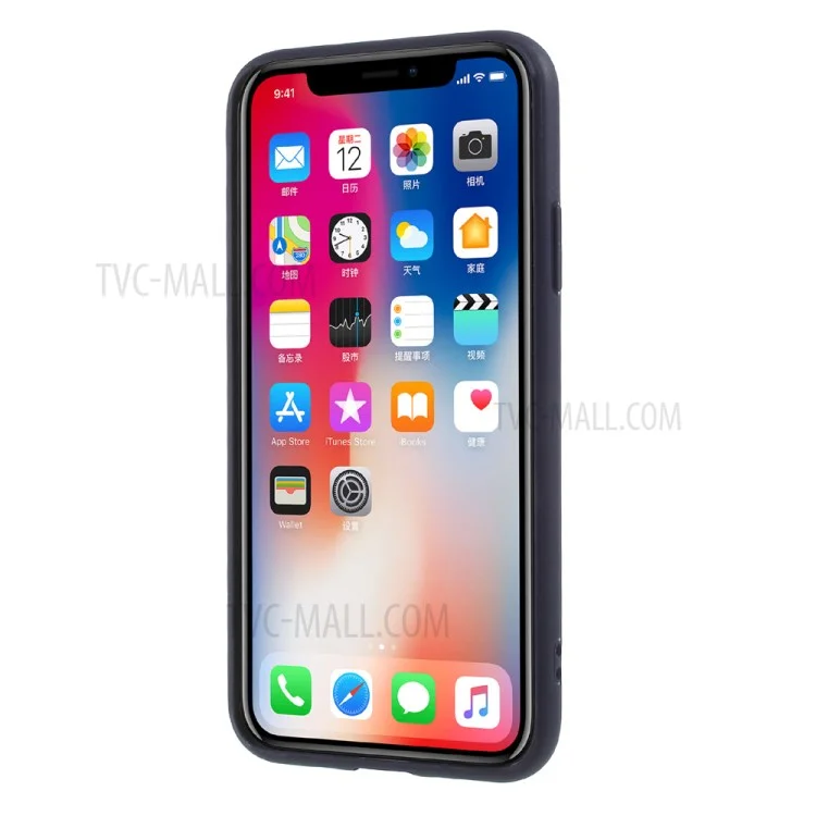 Scratch-resistant PC + Anti-yellowing Bayer 3695 TPU Hybrid Phone Casing for iPhone X - Blue